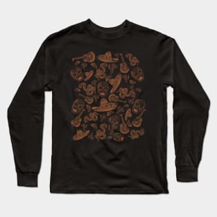 Bohemian Mexican Pattern Design No.2 Long Sleeve T-Shirt